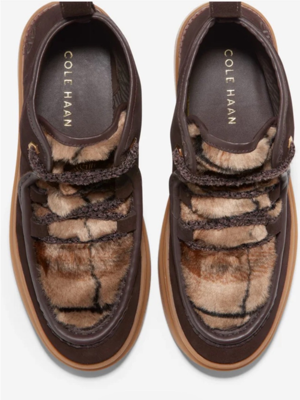 Cole Haan Brown Suede Shearling Boots Size 6 NWOT